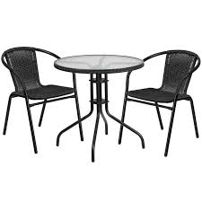 Arrange Your Perfect Outdoor Space With This Glass Table Set This Set Will Enhance Your Bistro Cafe Glass Table Set Outdoor Bistro Set Patio Furniture Sets