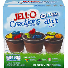 This ultra creamy, chocolaty, crunchy dessert is absolutely for everyone. Jell O Creations Oreo Dirt Cup Dessert Kit 3 10 1 Oz Boxes Walmart Com Walmart Com