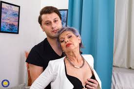 Young guy fucks hot small breasted grandma Lady X and gives her a creampie  - Mature.nl