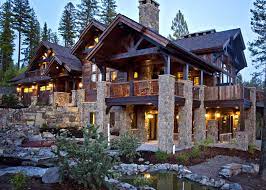 Log Cabin With Stone Sugar Bowl Residence Whitefish Montana Dream House My Dream Home Log Cabin Homes