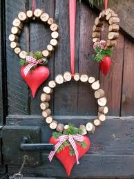 Herzkranze Mit Holz Weihnachtsdekoration Herbst Dekoration Basteln Weihnachten