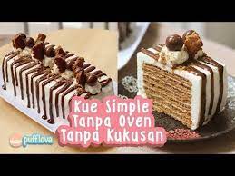 Membuat Kue Tanpa Oven Tanpa Kukusan 1 No Bake Cake Recipe Youtube Memanggang Kue Kue Lezat Makanan Manis
