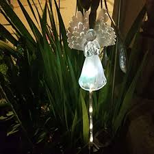 Why not place a pumpkin next to the grave around halloween? Tioodre Solar Angel Light Garden Outdoor Grave Ornaments Stake Colorful Lights Buy Online In Antigua And Barbuda At Desertcart Productid 158337890