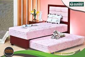 Spinal spring 5 turn 130 series, full automatic assembling, m guard, corner guard, stabilizer frame, computerize quilting, hygienic hard cotton sheet, high density polyurethane foam, fire retardant fabric cover, anti microbial fabric cover, anti dust mite resistant fabric cover Harga Tempat Tidur 2 In 1 Sederet Tempat