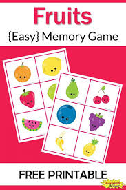 Fruits Memory Game Free Printable Card Games For Kids Memory Games Free Games