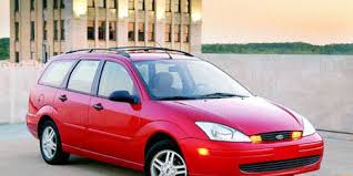 Look for a release latch outside of the car. 2000 Ford Focus Se Wagon