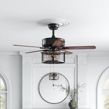 A small ceiling fan can become very effective in cooling such rooms. Elyssa 5 Blade Standard Ceiling Fan With Pull Chain And Light Kit Included Reviews Joss Main