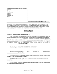 texas quit claim deed form pdf fill out and sign printable pdf template signnow