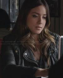 Skye S Leather Jacket With Quilted Shoulders On Agents Of Shield Leather Jacket Faux Leather Moto Jacket Chloe Bennett