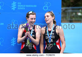 Jess learmonth set a fierce. Winner Georgia Taylor Brown Left With Jessica Learmonth In Third After The Elite Women S Race During The 2019 Itu World Triathlon Series Event In Leeds Stock Photo Alamy