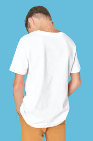 Download Download Premium Illustration Of Back View Man S White T Shirt Psd T Shirt Clothing Mockup White Tshirt