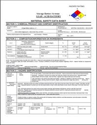Acid detector is a cleansing yellow foam that turns pink on contact with acid. Sds Msds Safety Data Sheets Storage Battery Systems