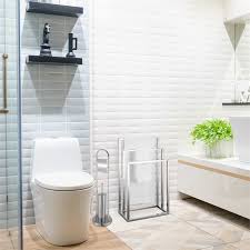 I can't unscrew the toilet paper holder from the wall to move it to a different place. Living Elements Silver Toilet Brush And Paper Holder Bunnings Warehouse