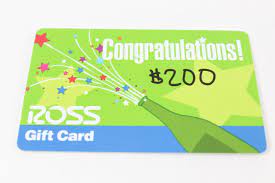 Can you buy ross gift cards online or at stores other than ross? Ross Gift Card 200 00 Value Property Room