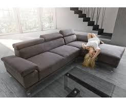Ecksofa Nizza 295x192 Anthrazit Ottomane Rechts Ultsch Ecksofa Ottomane Sofa
