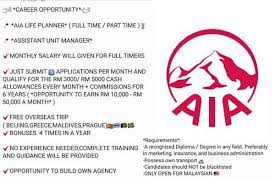 A master degree by the time of recruitment from an internationally. Insurance Job Vacancy Malaysia Kajangbiz