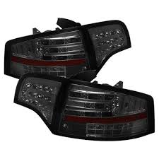 Smoke 2005 2008 Audi A4 S4 Rs4 B7 Sedan Philips Lumileds Leds Perform Rear Tail Lights Brake Lamps Set Left Right Both Driver Pass Audi A4 Led Tail Lights Audi