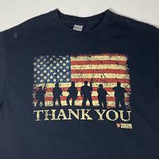 Thank You Tractor Supply American Flag Veterans T Shirt Medium M | eBay