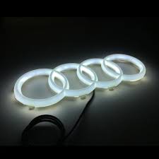 Audi Black Chrome 28 8cm X 9 9cm 4d Led Badge Emblem Logo White Led Color In 2021 Audi Black Audi Emblem Logo