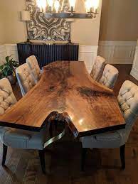 Live Edge Dining Tables Etsy Live Edge Dining Table Rustic Kitchen Tables Dining Table Design
