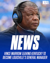 Vince Marrow is leaving Kentucky after 12 seasons to become Louisville  Football's general manager, according to Pete Thamel. 😳  https://www.on3.com/teams/kentucky-wildcats/news/vince-marrow-reportedly-set-to-become-general-manager-for-louisville-football/