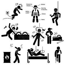 Human Pictogram And Icons Depicting Occupational Safety And Health Act For Construction Workers In Workplace Site It Is Also Showing The Necessary Pro Piktogram