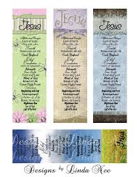 Free Printable Christian Bookmarks Templates Names Of Jesus Bible Bookmark Christian Printables