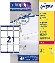 Standard usps, amazon, ecommerce shipping templates, ebay sized shipping. Avery Self Adhesive Address Mailing Labels Amazon Fba Barcode Labels Laser Printers 21 Labels Per A4 Sheet 840 Labels Ultragrip L7160 White Amazon Co Uk Office Products