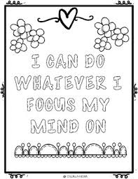 All you need is photoshop (or similar), a good photo, and a couple of minutes. 12 Positive Affirmations Coloring Sheets Growth Mindset By Fox Creations