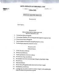 Akta kesatuan sekerja 1959 memperuntukkan. Akta 262 Akta Kesatuan Sekerja 1959 Pdf