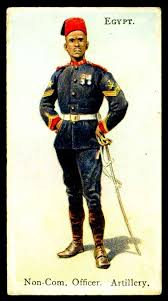 Egyptian Non Commissioned Officer Artillery Wills S Cigarettes Soldiers Of The World Series Of 100 Issued In 1895 Army History Soldier Military Uniform