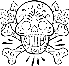 Floral tattoo designs review coloring books adults. Download Skull Tattoo Coloring Page Tatuajes Para Dibujar Full Size Png Image Pngkit