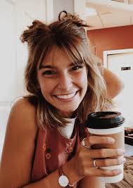 Vsco Bangs Medium Length Hair Space Buns Short Hair With Bangs Thick Hair Styles Medium Hair Styles