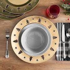 Loving this super cute christmas countdown chalkboard charger, i made a few years ago and thought i would share it with you. Gold Christmas Tree Cutout Chargers Set Of 4 Kirklands