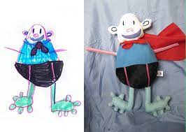 Turn Your Child S Drawings Into Stuffed Toys Childrens Drawings Drawing Pictures For Kids Drawing For Kids