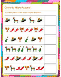 Cinco De Mayo Patterns Free Math Worksheet For Kids Worksheets For Kids Kids Math Worksheets Math Patterns