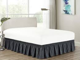 Bed skirts aren't exactly new, and as minimalism has gained traction in the home decor world, many people have opted to forgo them entirely for a more streamlined look. Heavy Duty Elastic Wrap Around 18 Drop Dust Ruffled Bed Skirt Box Spring Cover Gray King Walmart Com Walmart Com