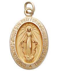 Scroll down for our great selection of 14k gold miraculous medals and 14k white gold miraculous medals. Macy S 14k Gold Pendant Oval Miraculous Medal Pendant Reviews Necklaces Jewelry Watches Macy S