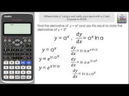 Differentiate A X Aˣ Using E Use Casio Fx 991ex To Verify A Level Maths Classwiz Calculatorthe Calculator Guide Calculator Differentiation Math
