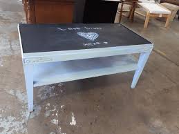 Something wasn't working well in our family room. Chalkboard Top Coffee Table Upcycled With Love By Win Staff