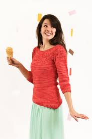 K2(4:2), cr2l 0(1:0) time, work 4 sts in moss st. Summer Sweetheart Sweater I Like Knitting