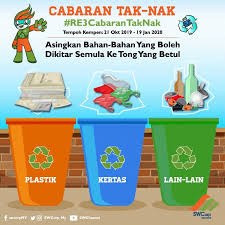 Kitar semula ialah proses mengolah semula bahan buangan untuk meghasilkan bahan yang baru. Jom Sahuti Cabaran Dari Re3 Dengan Komenkan Gambar Yang Betul Anda Juga Boleh Mengajar Kanak Kanak Kecil Di Rumah Tentang Cara Pengurusan Bahan Pepejal Yang Betul Dengan Permainan Ini Re3cabarantaknak Recycleplastic Swcorp