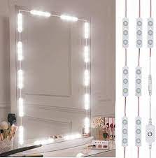 An easy and affordable ikea diy hack on how to make your own led lighted vanity mirror for less than $70 and in under 2 hours of time. Led Vanity Mirror Lights Hollywood Style Vanity Make Up Light 10ft Ultra Bright White Led Dimmable Touch Control Lights Strip For Makeup Vanity Table Bathroom Mirror Mirror Not Included