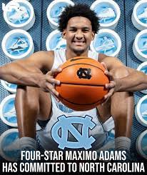 NEWS: 2026 Top-30 prospect Maximo Adams has committed to North Carolina,  sources told @league.ready. The 6-foot-7 forward out of Sierra Canyon (CA)  ultimately chose the Tar Heels over Michigan State, Kentucky and