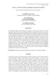 12 berkongsi status berkenaan mesej dakwah di media sosial atau di akaun sosial milik mereka. Pdf Gen Y A Study On Social Media Use And Outcomes Gen Y Kajian Penggunaan Media Sosial Dan Hasil