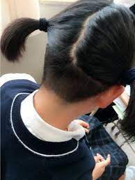ⁿ ちゃんさん kyou mo ikiru twitter おさげ ヘアスタイリング 刈り上げ女子