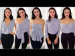 How to style a button up shirt. How To 5 Fun Ways To Wear Your Button Up Shirt Youtube