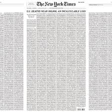 Links to articles in the new york times. The New York Times Dedicates Sunday Front Page Solely To Coronavirus Victims