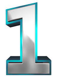 Metallic And Blue Number One Png Clipart Image Clip Art Printable Numbers Numbers Font