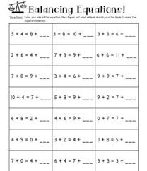 Balancing Equations Missing Addends Worksheet Pack 4 Sheets Add Subtract Balancing Equations Missing Addend Math Work